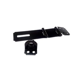 QCAA Double Hinge HASP and Staple Fixed, 3-1/2", Steel, Black, 2 Pack, Made in Taiwan