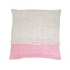 SARO LIFESTYLE Two-Tone Fringe Throw Pillow Cover
