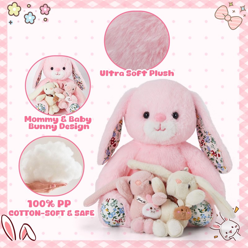 Athoinsu 12" 3 Piece 1 Mama 2 Baby Athionsu Mommy