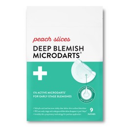 Peach Slices - Deep Blemish Microdarts (9 ct) - Early Stage Pimple Patches for Face - Salicylic Acid, Niacinamide, Hyaluronic Acid, Tea Tree Oil & Cica - Vegan, Cruelty Free, Korean Skin Care & Beauty