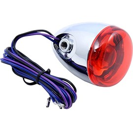 Chris Products Duece-Style Turn Signal Lamps - Rear - Dual Filament - Red Lens - Chrome 8887R