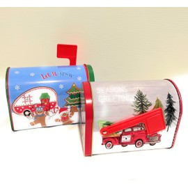 Christmas Holiday Treasure Box Cookie Tins 4 Pack