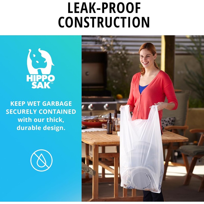 Hippo Sak - Kitchen Trash Bags 13 Gallon - Garbage