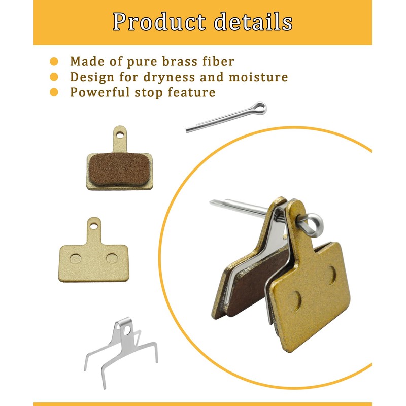 2 Pairs E-Bike Front&Rear Brake Pads Fits for Ridstar Q20