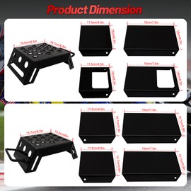 Supvision Adjustable 3-9" Moto Starting Block Motorsport Foot Stool Overlap Design Suitable for Moto Enthusiasts and Beginners Dirt Bike Accessories Load-Bearing 100kg 220lbs Black