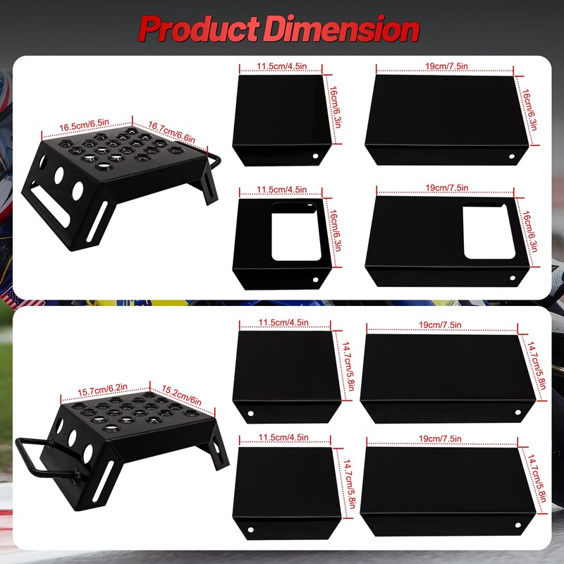 Supvision Adjustable 3-9" Moto Starting Block Motorsport Foot Stool Overlap