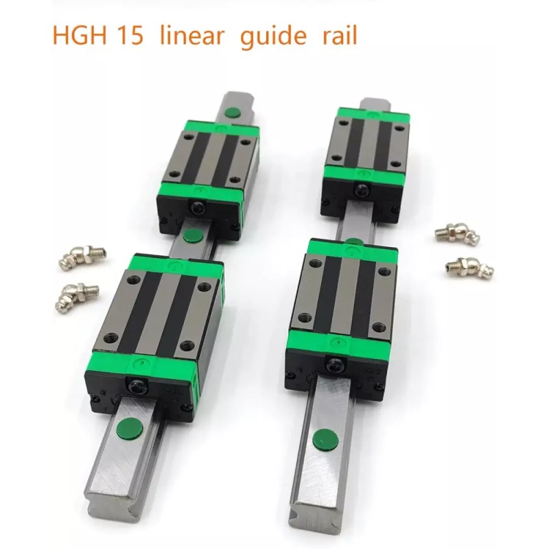 HGR 선형 레일 가이드 2PCS HGR15 HGR15-7.87인치(200mm) 슬라이드 4PCS HGH15CA