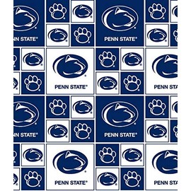 Cotton Penn State University Nittany Lions College Team Fabric Print - sps020s