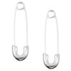Happiness Boutique Women's Earrings Safety Pin in Silver Colour Small