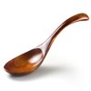 AOOSY Wooden Spoon, 4 Piece Japanese Style Round Handmade Nanmu