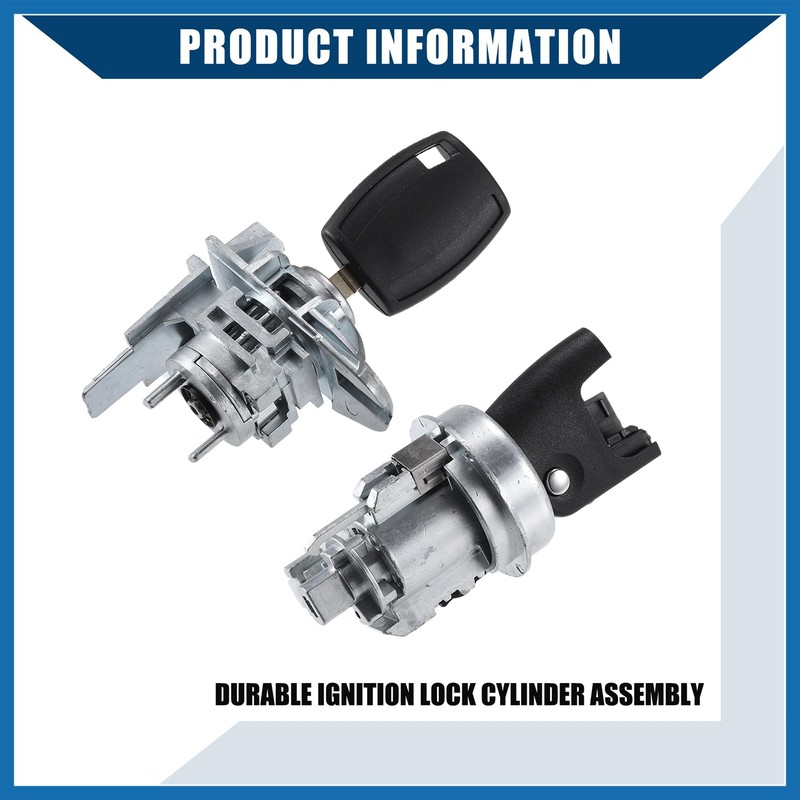A ABSOPRO Ignition Lock Cylinder with Keys for Ford Fiesta