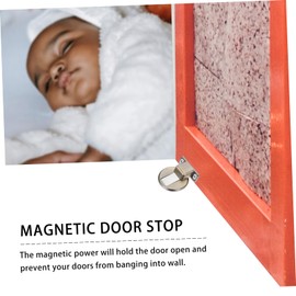 Operitacx Door Stop, Door Holder, Magnetic Door Locks, Door Wedges Under Door Latch, Door Catcher for Floor Mounting, Safety Door Closure, Floor Type Door Clip Holder, Metal, Zinc Alloy, Pack of 2