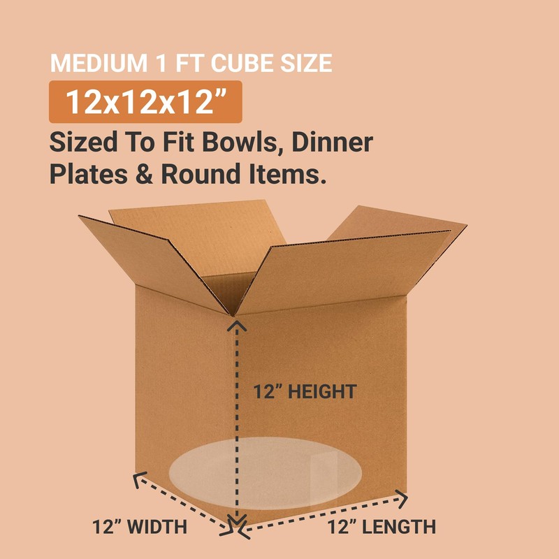AVIDITI Shipping Boxes Small 12"L x 12"W x 12"H, 25-Pack