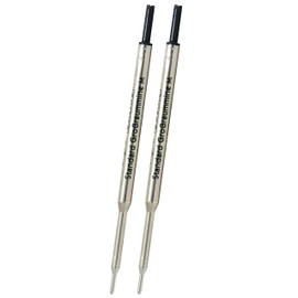 Online 40004/3 Ballpoint Pen Standard Large Capacity Refills, Line Width M (Medium), Writing Colour Black, ISO 12757-2 G1, Pack of 2