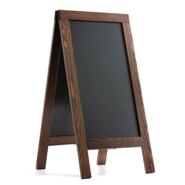 DAHAPYBOO Sandwich Board 40"x20" Solid Pine Wood Rustic Brown,Chalk Board Sign Board,Sandwich Board Signs Outdoor, Chalkboard Easel,A Frame Chalkboard Sign,Menu Chalkboard