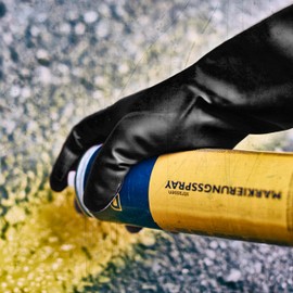 Gebol Carostar | Size XL (Size 10) | Chemical Protection Gloves with Cotton Flocking Inside | Cleaning Glove with High Grip Safety | for Men | Black | 1 Pair