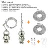 Wayilea Pull String Ceiling Fan Light Extender Chain, Stainless Steel