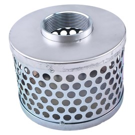 NETYANPI 2 Inch NPT Thread Round Hole Suction Strainer Filter STR-RH200 Carbon Steel Plated Water Pump Inlet Strainer Used for Remove Debris Trash Dust Entering