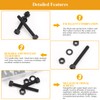 62 Pieces M6 x 30/35/40/45/50mm Hex Socket Head Cap Screws