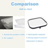 Clear Hard Plastic Zipper Case,Transparent Double Zippers Hard Pouch with