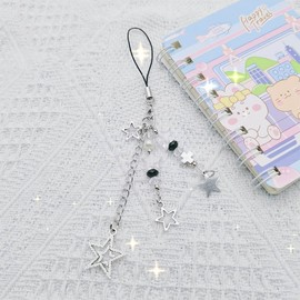 Unique Phone Charm with Star Cross Pendant Phone Charm and Stylish Phone Accessory Metal, Metal