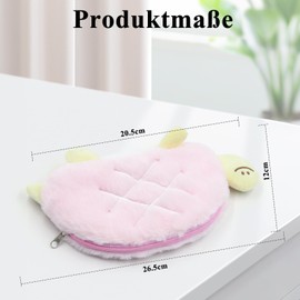 DMOPRDNB Plush Pencil Case, Pencil Case for Stationery, Unisex Large Capacity Pencil Case for Children, red, pencil case