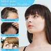 100% Human Hair Clip in Bangs for Women - Natural