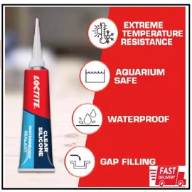 Loctite Silicone Waterproof Multipurpose Adhesive Sealant 2.7 Oz. Clear Tube (Each)