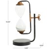 Deco 79 Metal Suspended Hourglass Timer with Gold Details, 9"