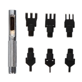 Operitacx 1 Set Punch Tool Cordless Ratchet Wrench One Three Tool Rotary Wrench Three Hole Punch Puncher Purpose Ratchet Kit Grommet Chisel Spanner Belt Puncher Dual Silver Stainless Steel