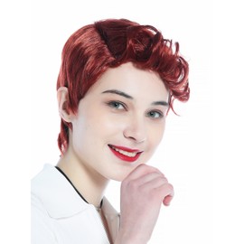 WIG ME UP - DW3333-350 Wig Men Women unisex short straight curled quiff dark copper red