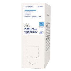 ATTITUDE ATTITUDE Liquid Laundry Detergent, EWG Verified Laundry Soap, HE Compatible, Vegan and Plant Based Products, Cruelty-Free, Wildflowers, Bulk Refill, 160 Loads, 135.26 Fl Oz
