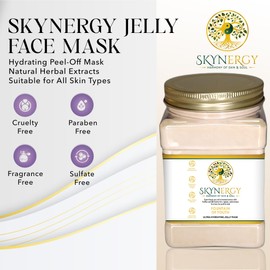 SKYNERGY Fountain of Youth Jelly Face Mask - Peel Off Face Mask for Skin Hydration, Radiance, Reduced Wrinkles, Fine Lines, Inflammation, and Pigmentation | 30 fl oz