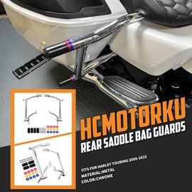 HCmotorku Saddlebag Guard Crash Bar Tip Over Saddle Bag Crash Bar Fit for Harley Street Glide FLHX Road Glide FLTRX Road King FLHR Electra Glide Ultra Limited CVO 09-25 Decorative Spacers Coloured