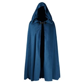 JEGERMIG Kids Medieval Hooded Cape Renaissance Cosplay Cloak Wizard Costume 3'11"-4'7"