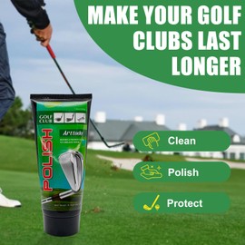 Arttodo Golf Club Polish, Golf Club Cleaner and Scratch Remover, Long Lasting Golf Club Polish for Metal, Zinc, Aluminum & Steel Clubs Golf Accessories
