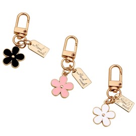 Cute Flower keychains for Women, Aesthetic Keychain Charms, Bag ＆ Purse Charms for Handbags ＆ Backpacks Accessories
