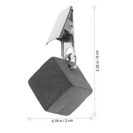 BESTonZON Pack of 6 tablecloth weight clips, tablecloth weight cube, tablecloth clips, hanger for table weights, tablecloth weight cube, tablecloth weight natural stone with clip outdoors