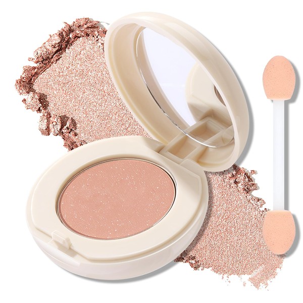 Wugbc Apricot Peach Matte Eyeshadow Palette, Single Neutral Eye Shadow