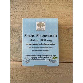 New Nordic Magic Magnesium Malate | 800 mg Extra Strength | High Absorption with Vitamin B Complex, and Vitamin D | Muscle and Sleep Support for Women and Men | 60 Tablets