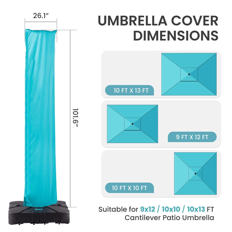 MPL Shade Cantilever Patio Umbrella Cover Outdoor Offset Table Umbrellas