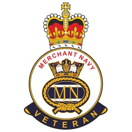 Merchant Navy Veteran Car Sticker - for Exterior or Interior Window (Large)