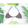 Bonnie Z. Leonardo Corduroy Leopard Spots Cat Ears Headband Brown