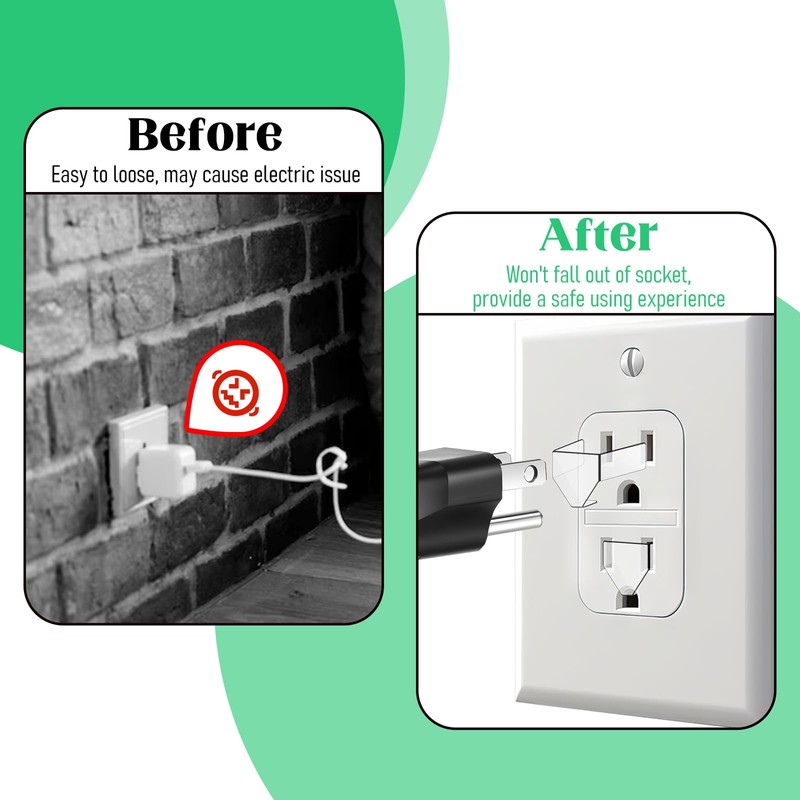 30 Pcs 3 Prong Loose Outlet Fix Plug, Plastic Socket