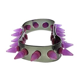 Zac's Alter Ego Bright UV Spike Studded Necklace/Choker - Cool Accessory