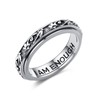 SHEAISRS Anxiety Spinner Rings Lotus Flowers Spinner Fidget Ring Sterling