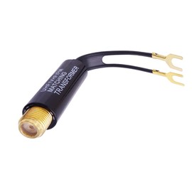 Fancasee 2-Pack Gold Plated 75 Ohm to 300 Ohm UHF/VHF/FM Matching Transformer Converter Adapter with F Type Female Plug Jack Coax Coaxial Connector for TV Satellite Aerial FM AM Antenna