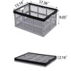 Ucake 34 L Foldable Plastic Collapsible Crate, Stackable Storage Crate,