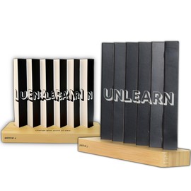 Point of U Desk Decor - Funny Desk Sign Learn/Unlearn – Motivational Office Desk Accessories – Unique Desk Decor for Women & Men – Cool Coworker Gifts & Cubicle Decorations for Work