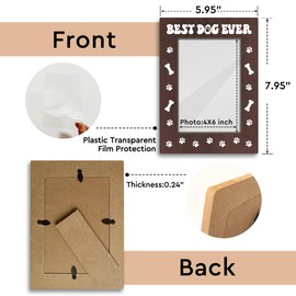 Best Dog Ever Dog Photo Frame Modern Picture Frames Pet Picture Frame Wood Photo Frame Wooden Dog Picture Frames 4x6 for Home Office Dog Frame for Living Room Bedroom Photo Gifts for Dog Lovers - M823